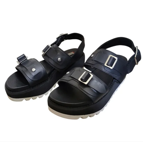 Hunter Double Buckle Chunky Platform Sandals - Picture 5 of 11